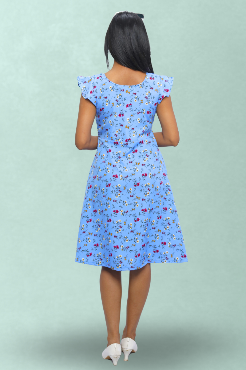 Avaraniya Women’s Printed Knee Length One Piece Dress N Square