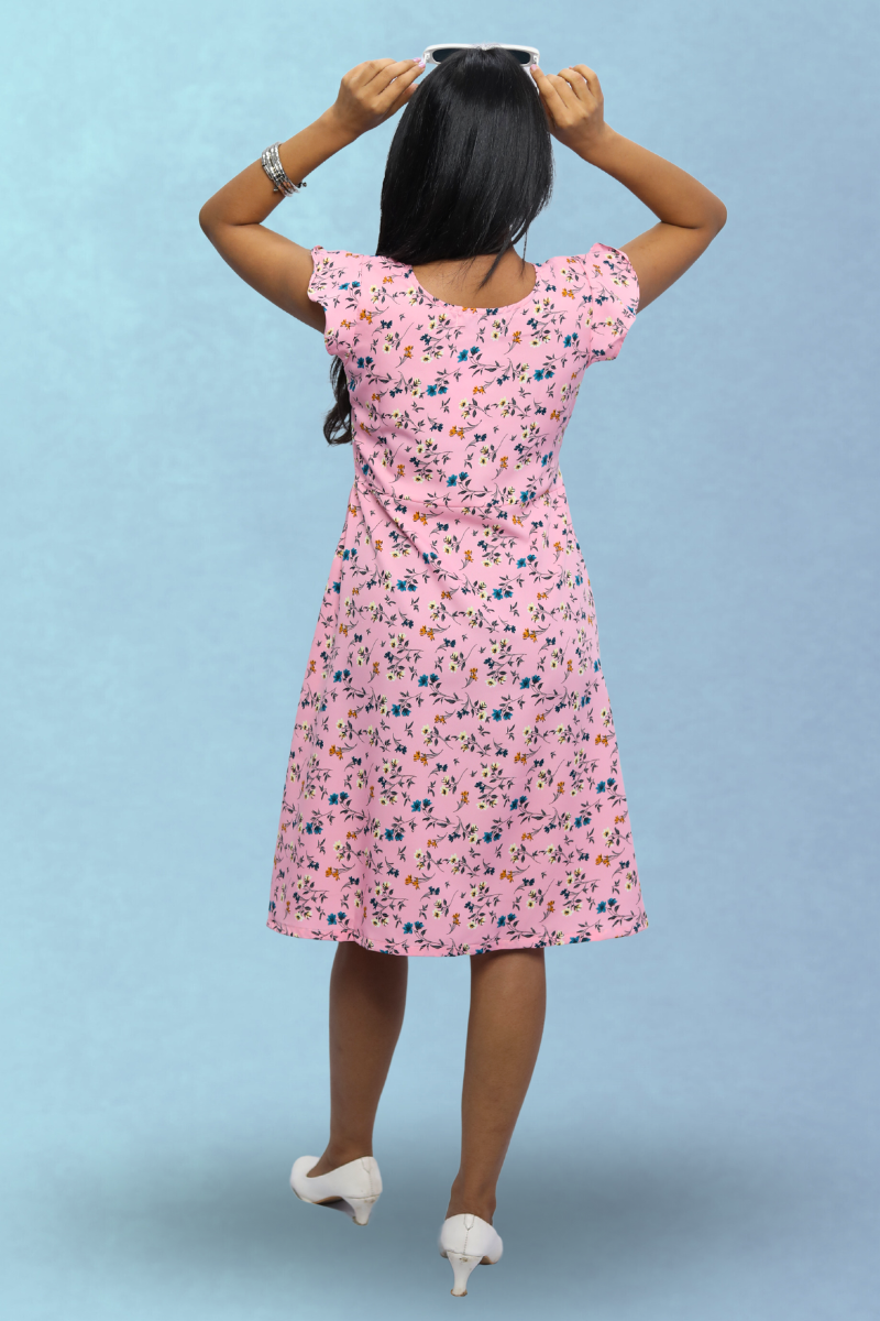 Avaraniya Women’s Printed Knee Length One Piece Dress N Square