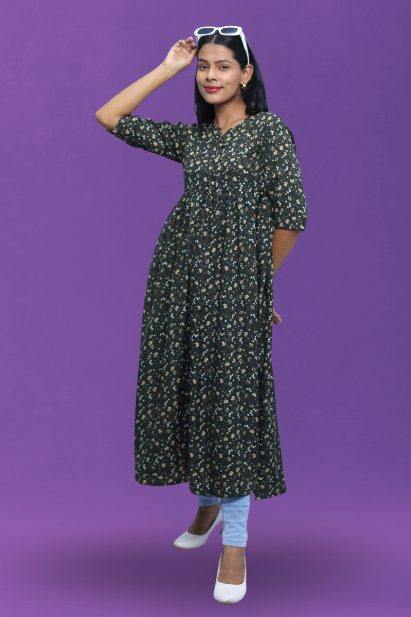 Flared Kurti N Square Fashion and Clothing