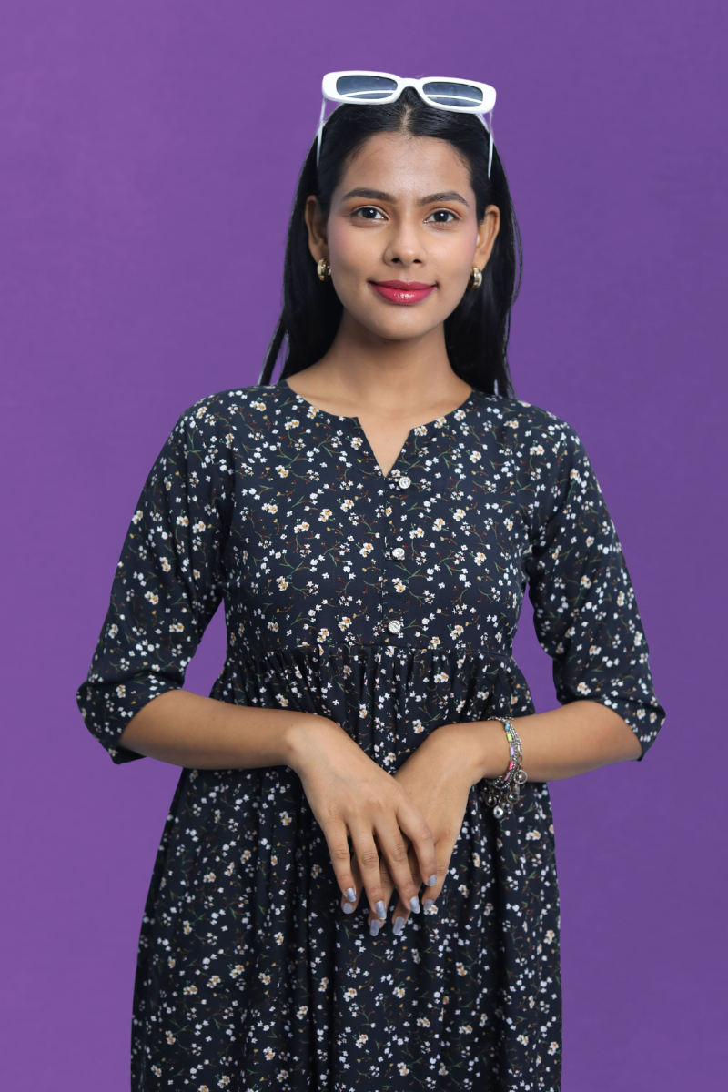 Flared Kurti N Square Fashion and Clothing