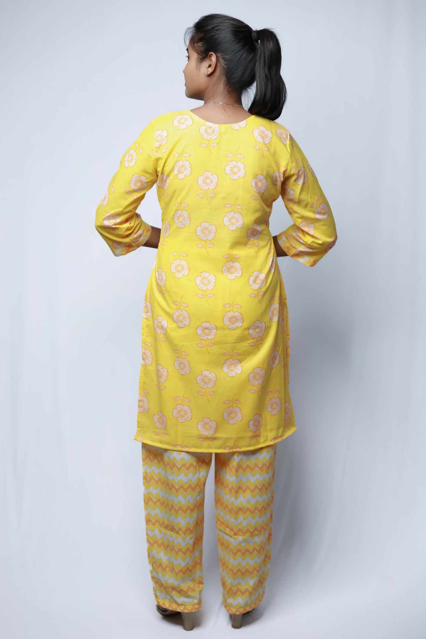 Yellow women kurta pant set N Square