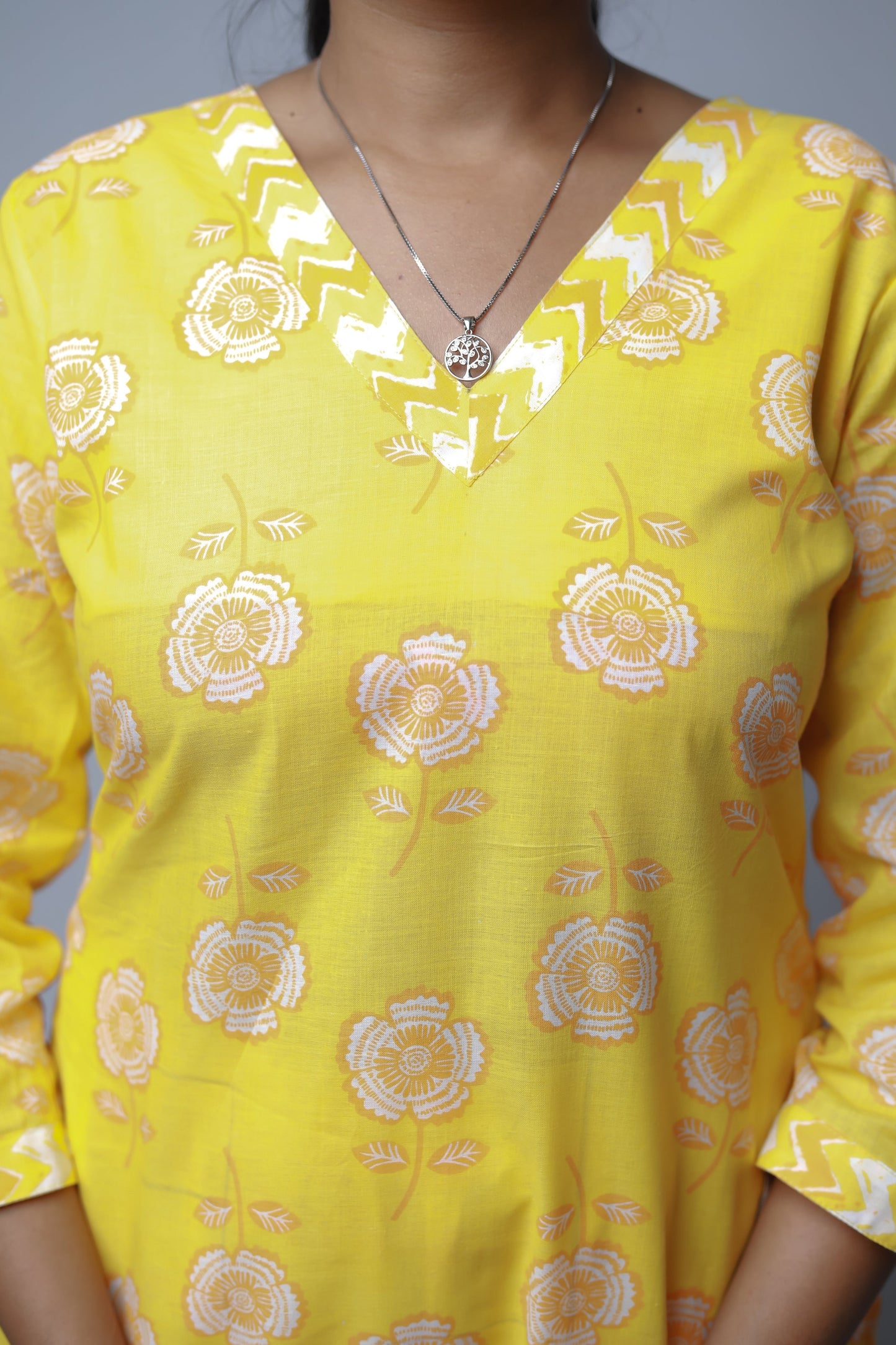 Yellow women kurta pant set N Square