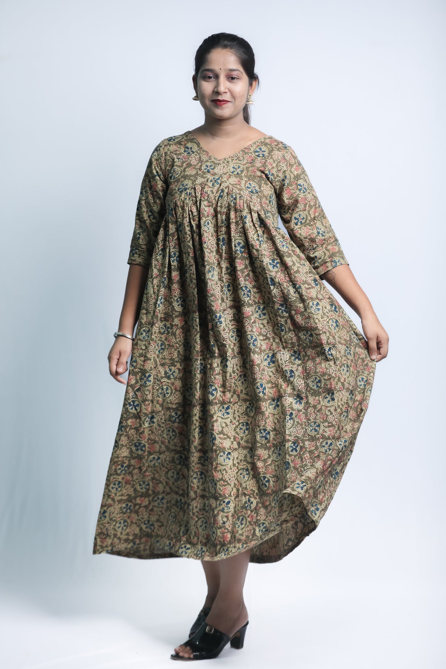 Midi Gown (Green) N Square Fashion and Clothing