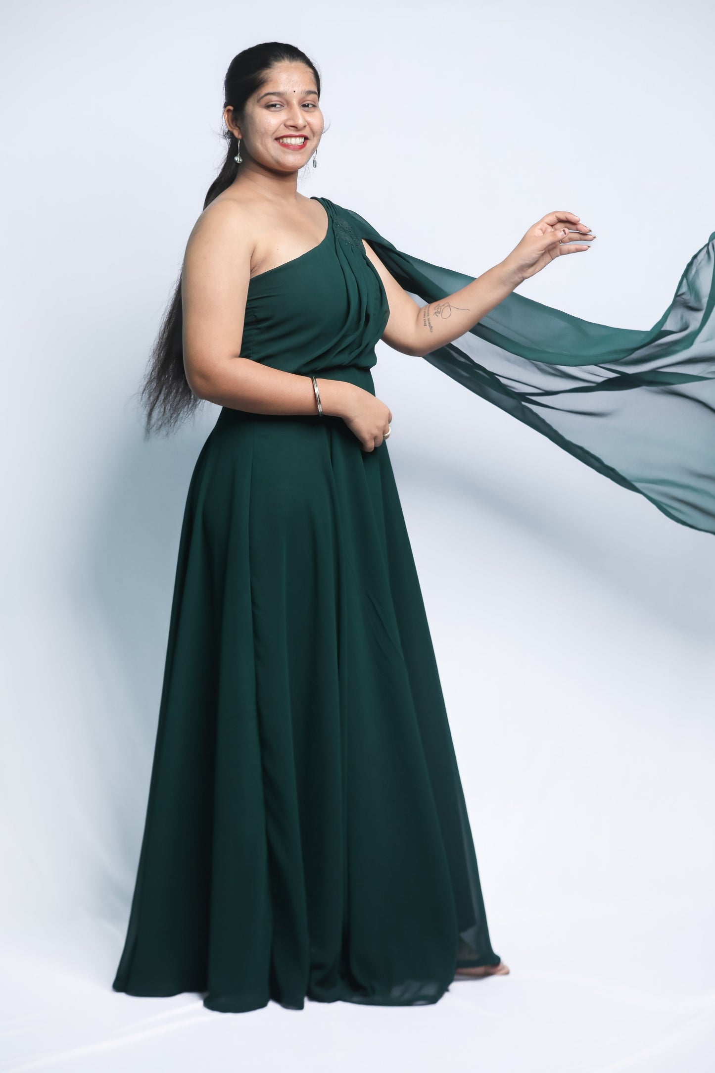 Evening Gown (Green) N Square Fashion and Clothing