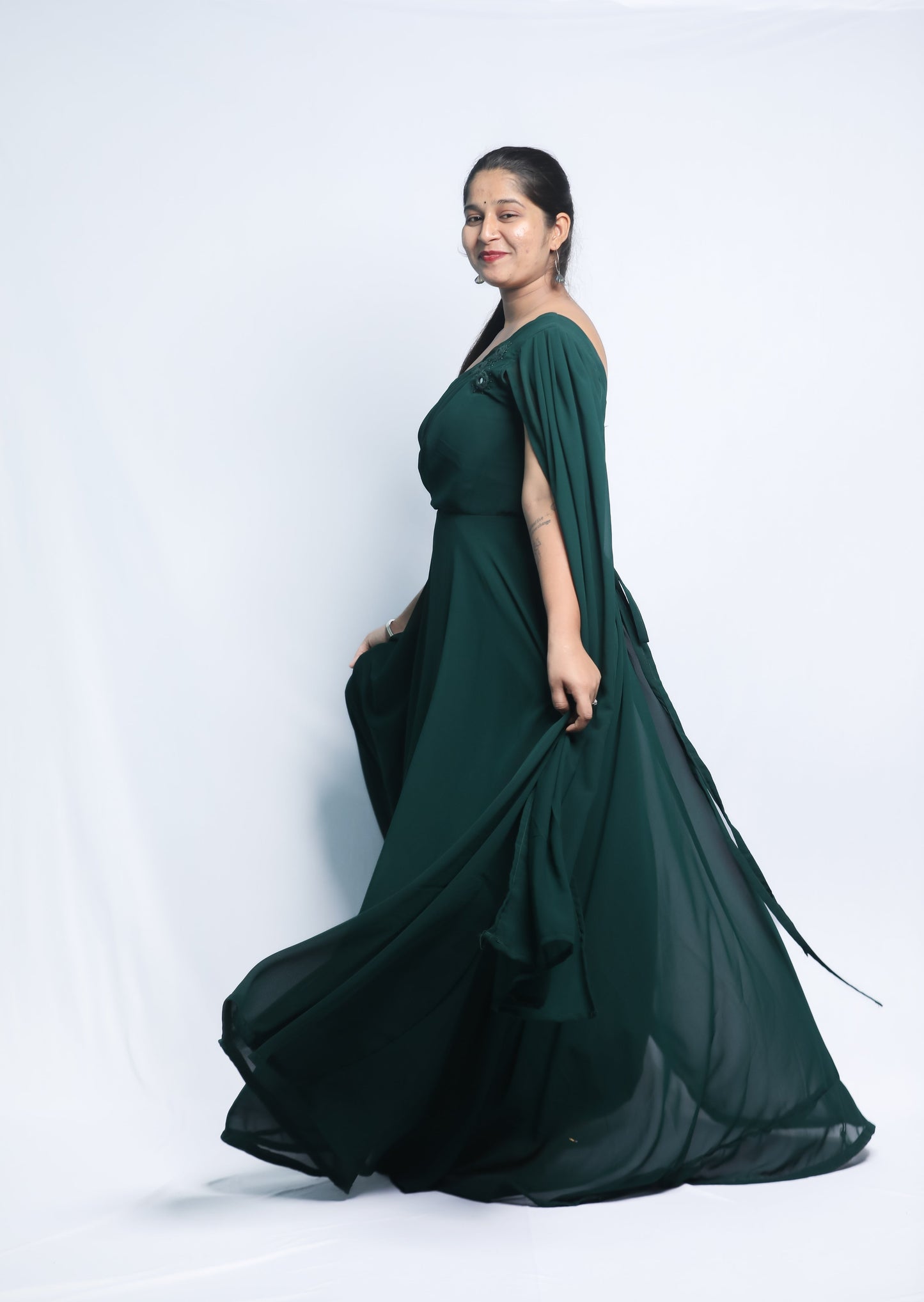 Evening Gown (Green) N Square Fashion and Clothing