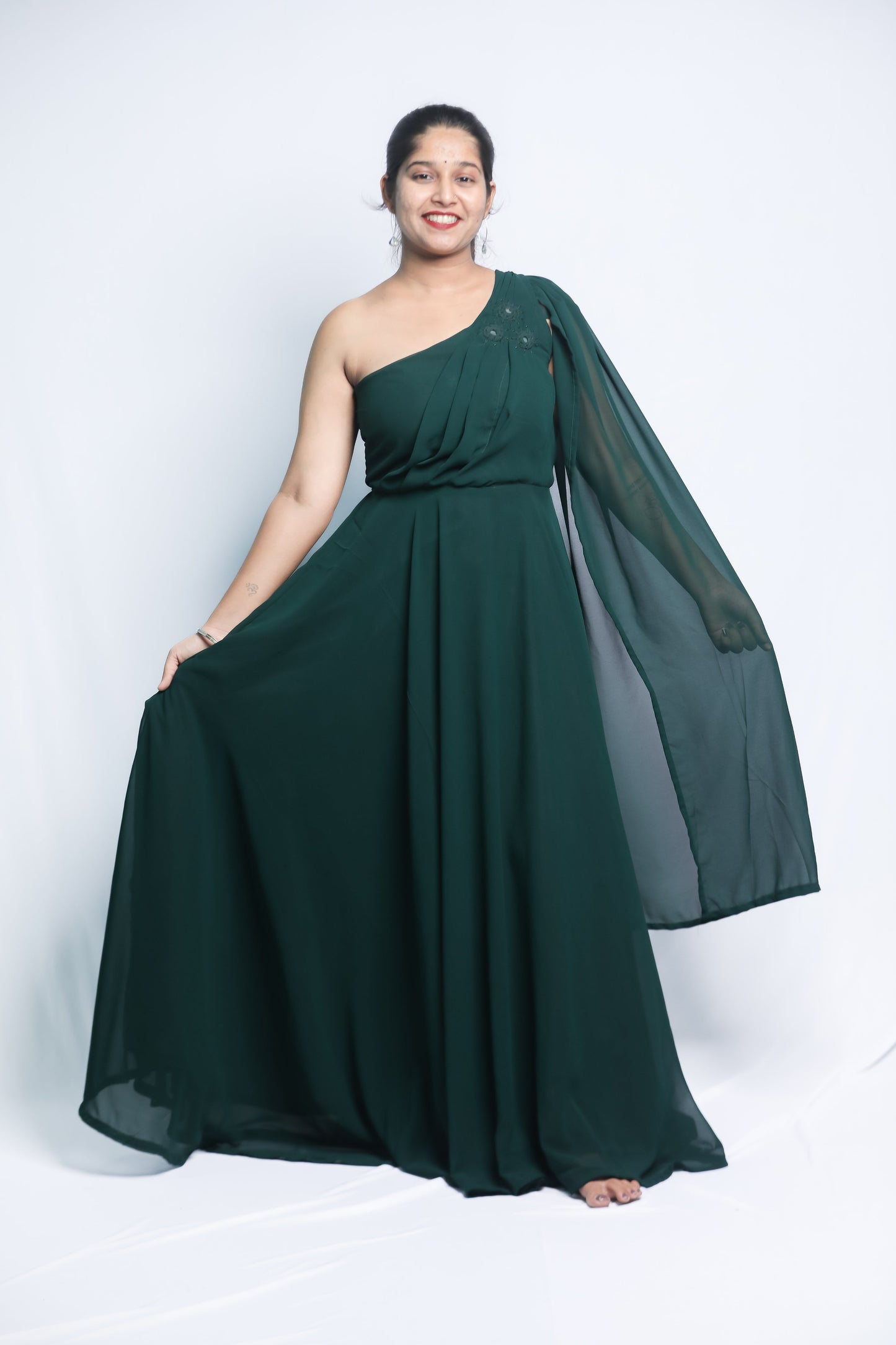 Evening Gown (Green) N Square Fashion and Clothing