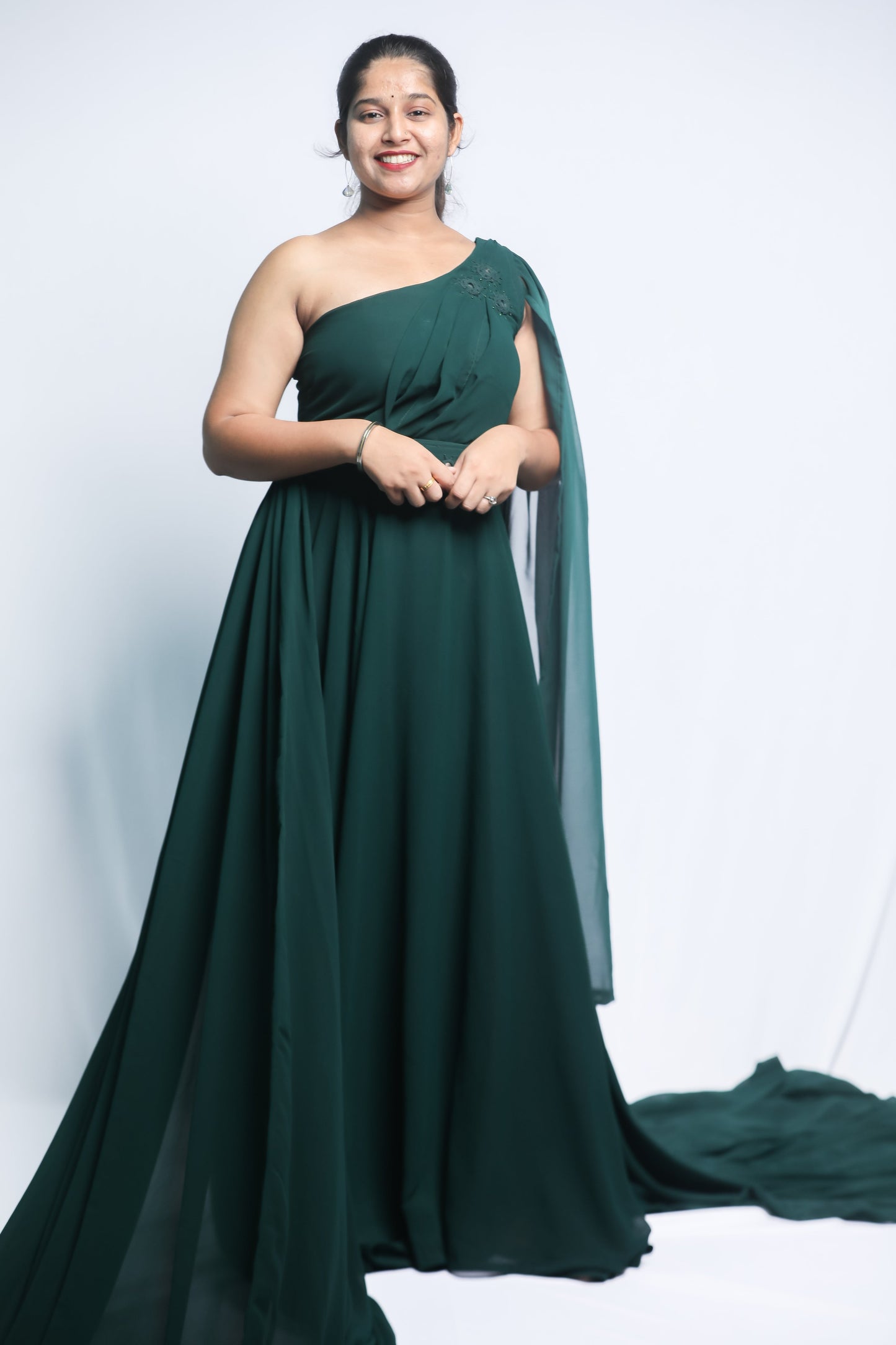 Evening Gown (Green) N Square Fashion and Clothing