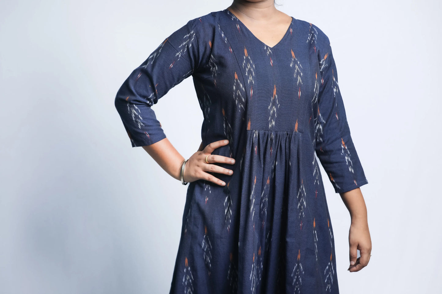 Midi Gown (Dark Blue) N Square Fashion and Clothing