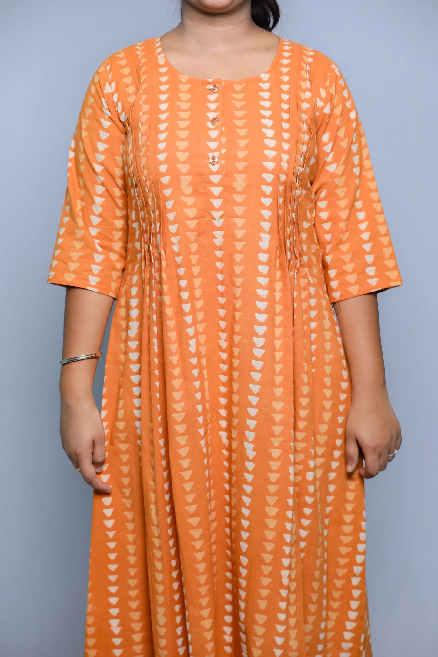 Midi Gown (Orange) N Square Fashion and Clothing