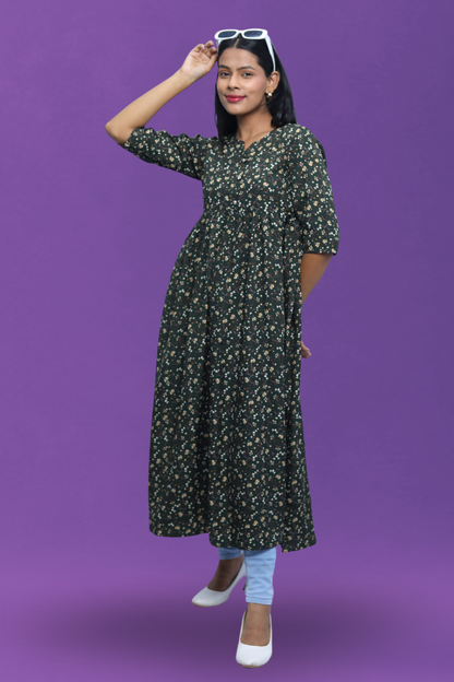 Flared Kurti N Square Fashion and Clothing