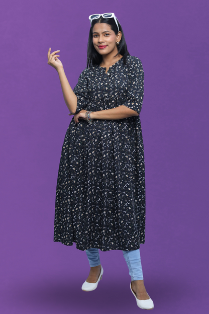 Flared Kurti N Square Fashion and Clothing