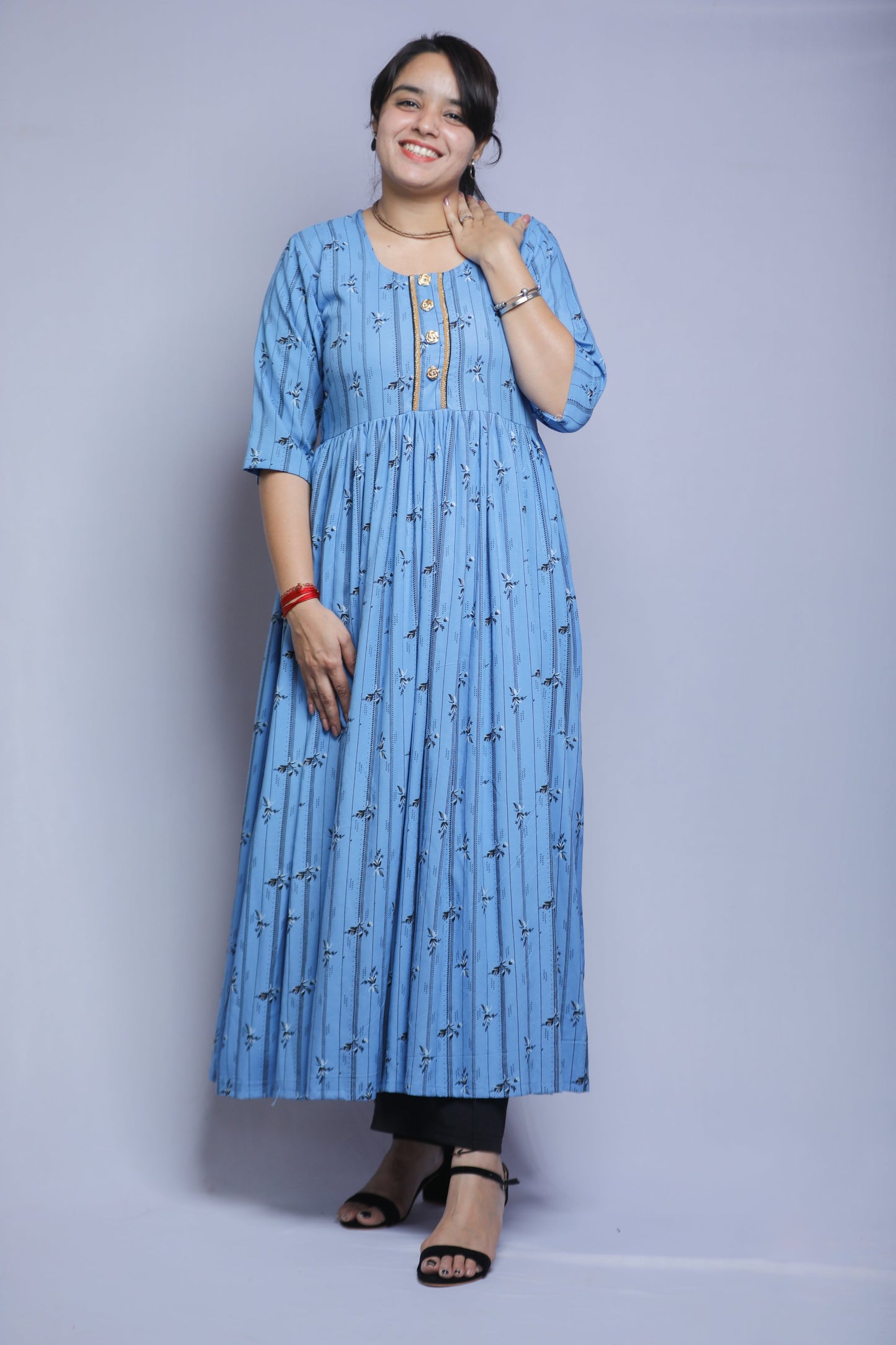 Flared Kurta N Square Fashion and Clothing