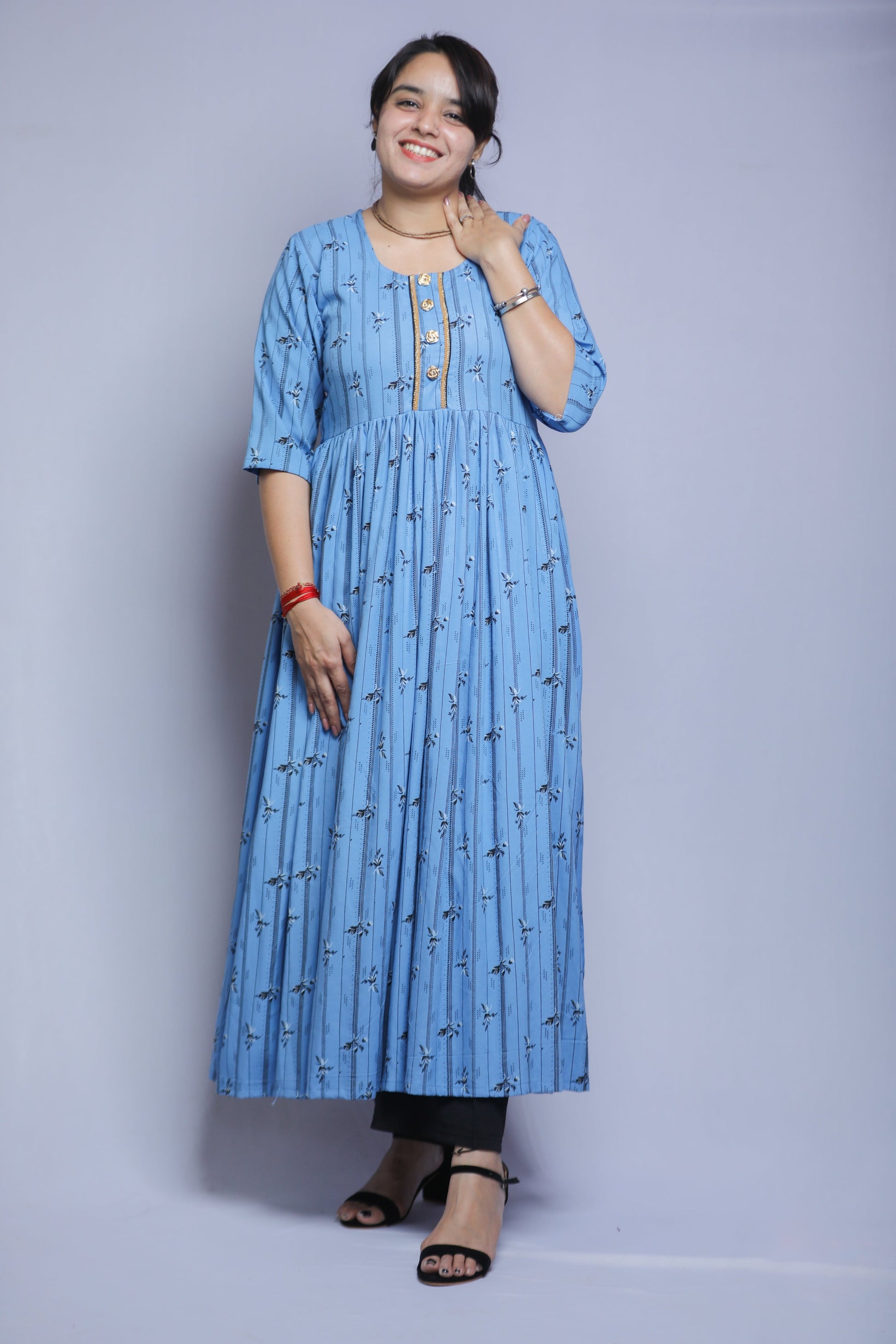Flared Kurta N Square Fashion and Clothing