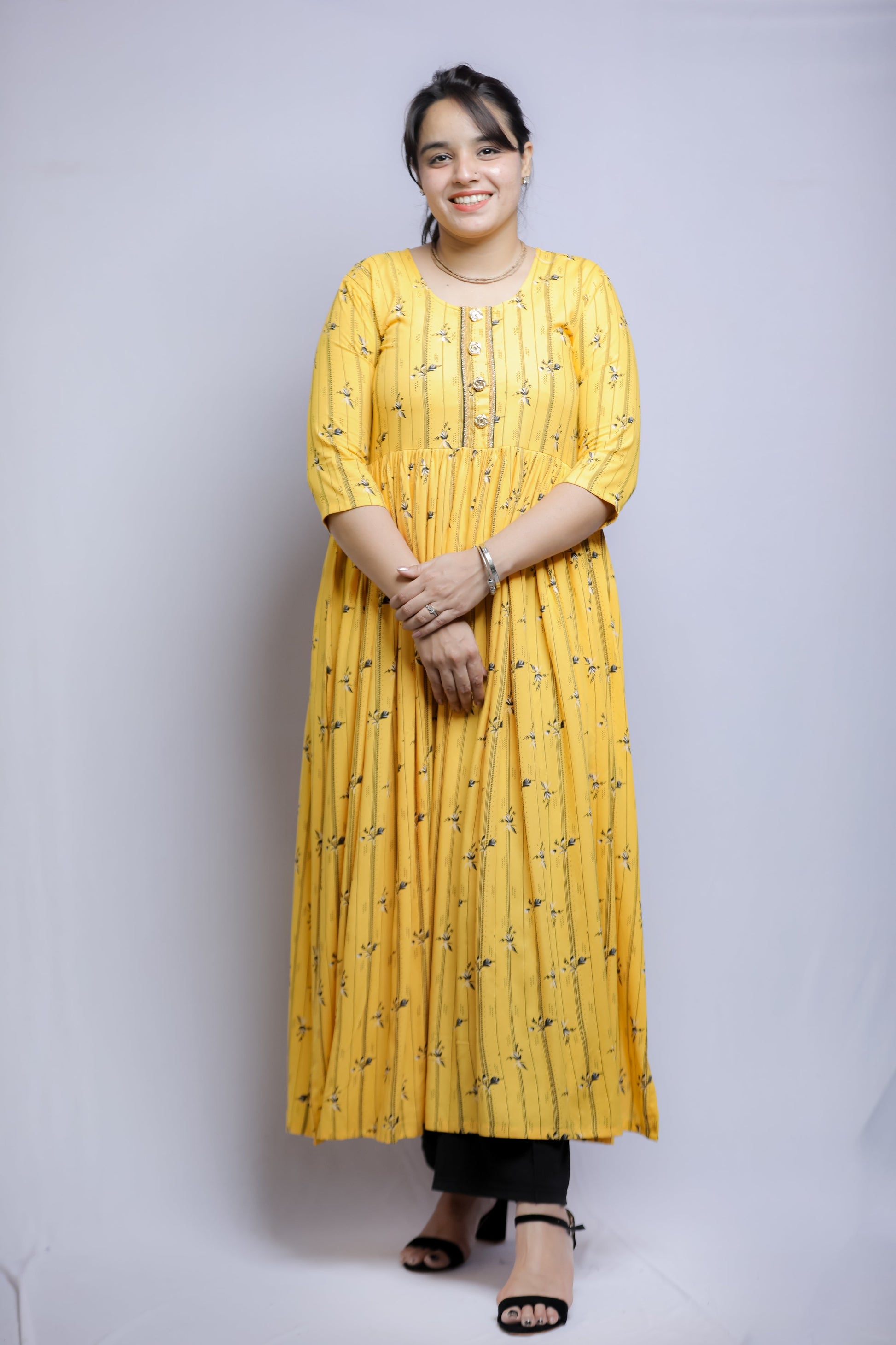 Flared Kurta N Square Fashion and Clothing
