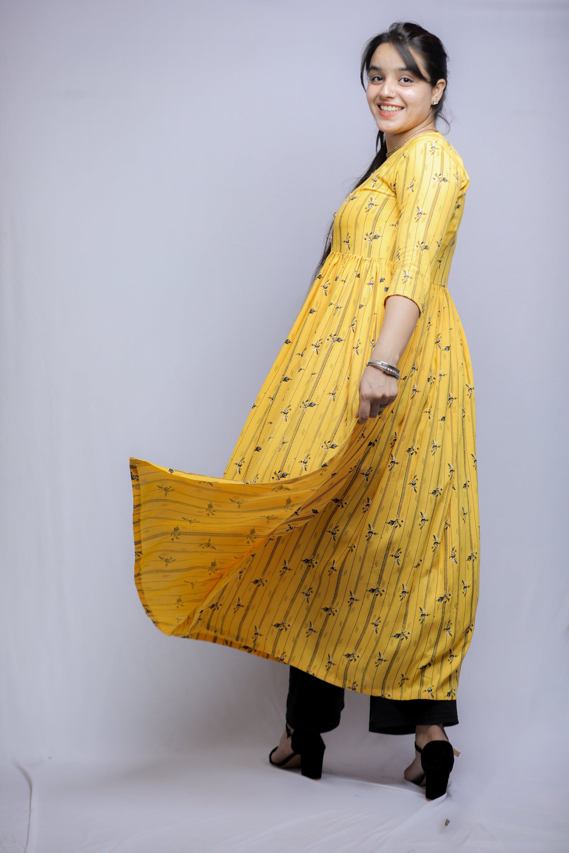 Flared Kurta N Square Fashion and Clothing