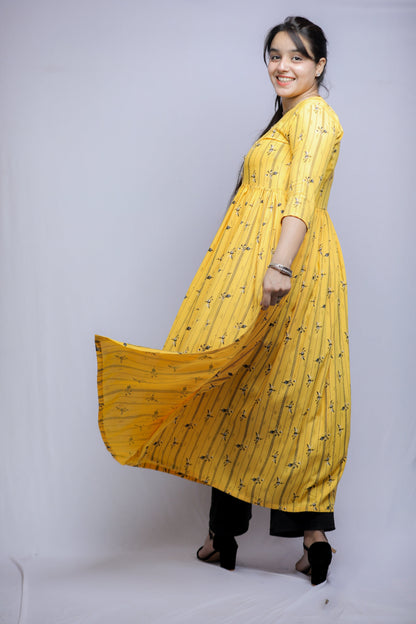 Flared Kurta N Square Fashion and Clothing