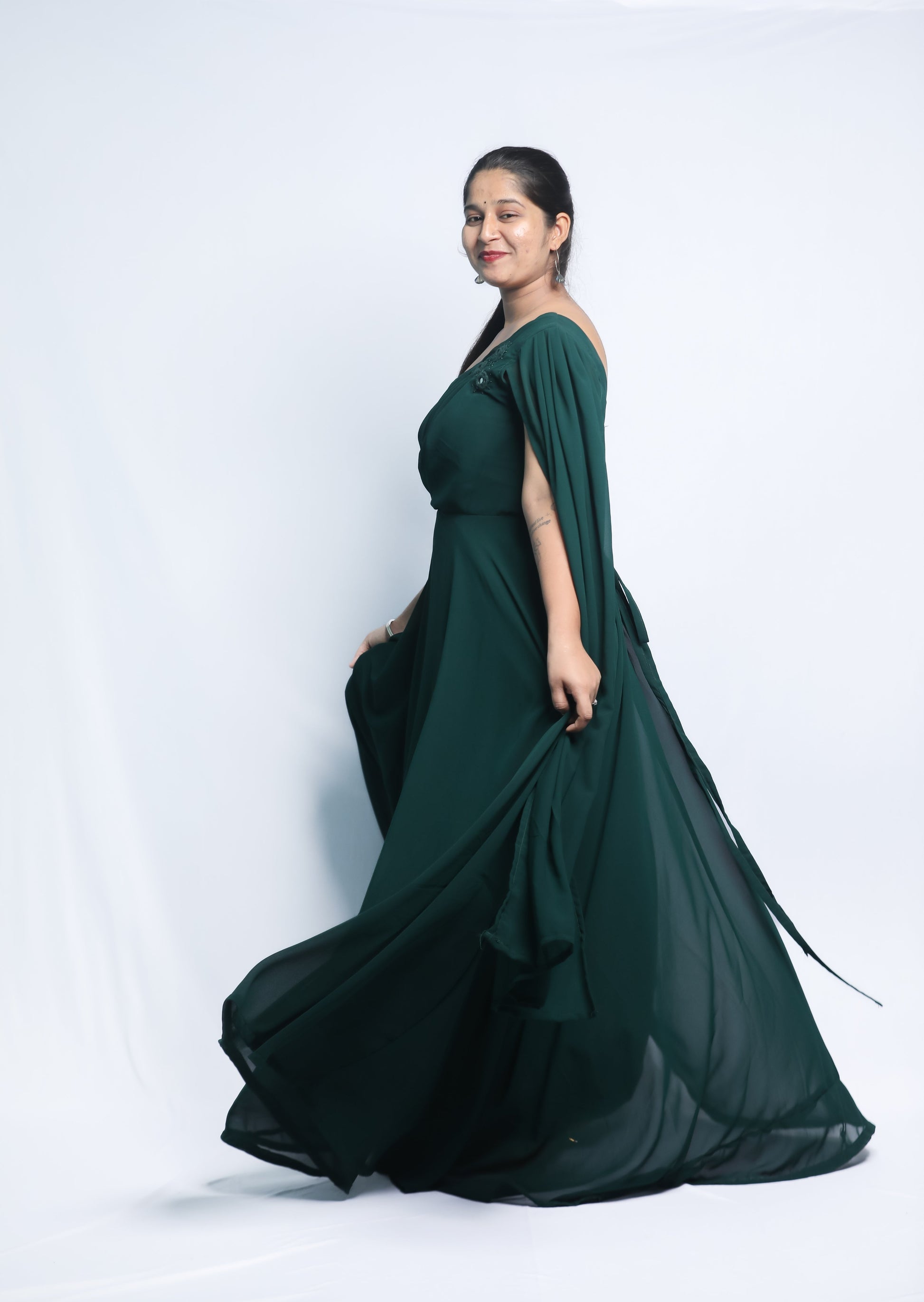 Evening Gown (Green) N Square Fashion and Clothing