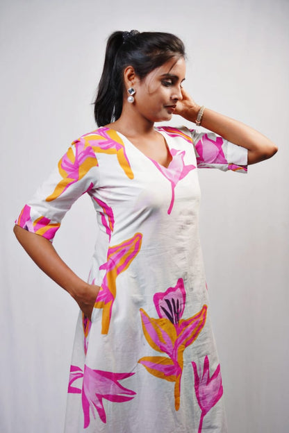 V Neck Maxi Dress N Square