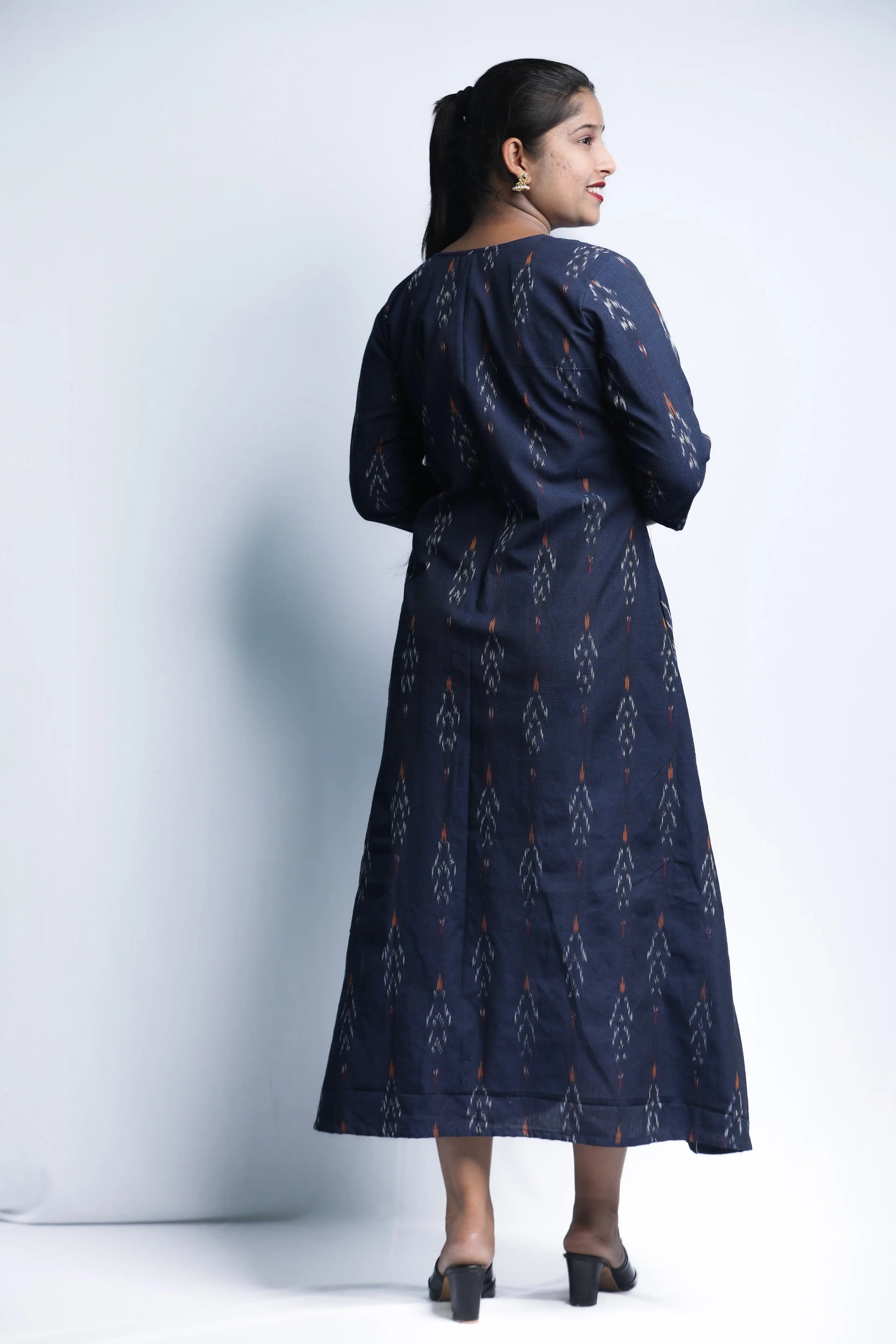 Midi Gown (Dark Blue) N Square Fashion and Clothing
