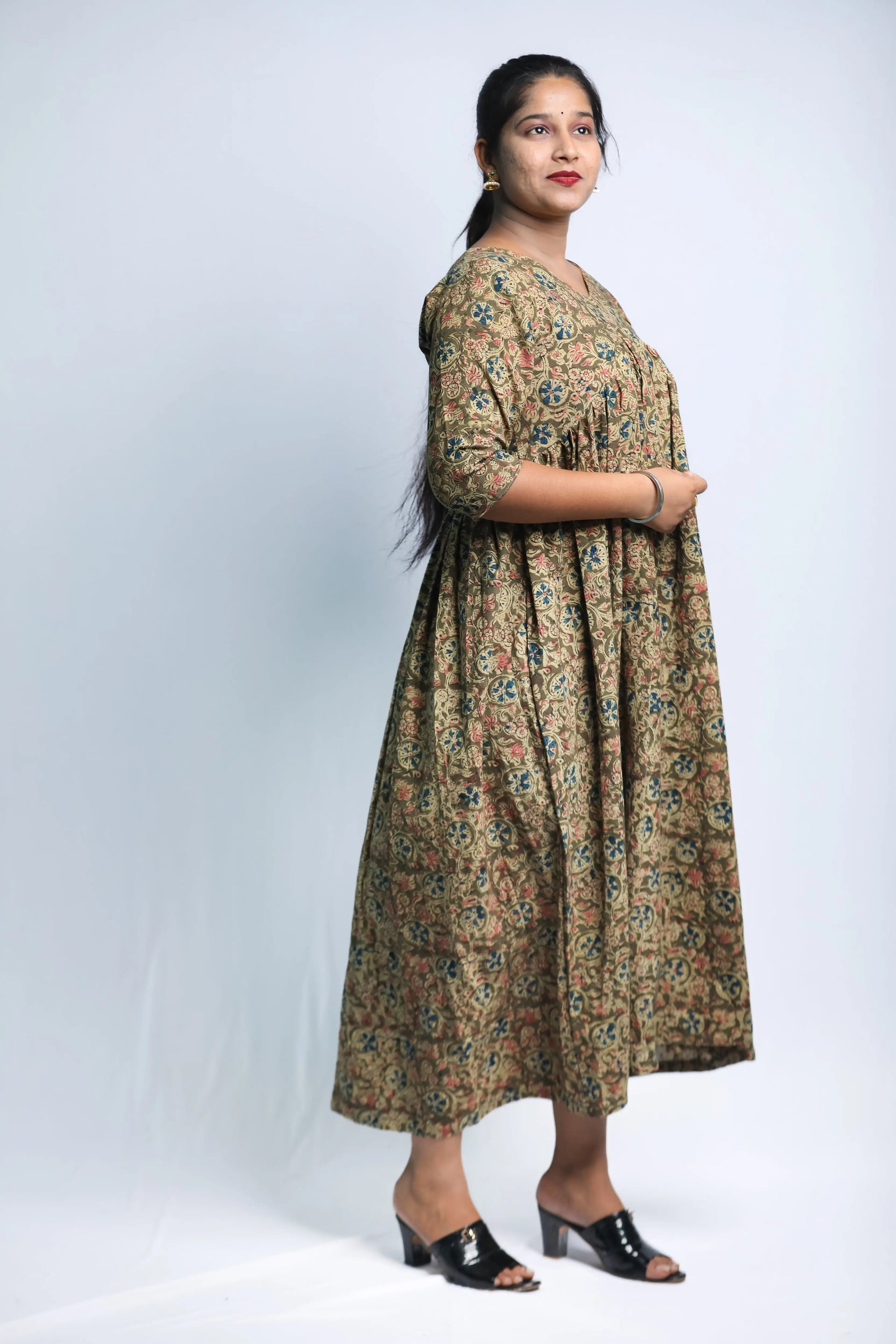 Midi Gown (Green) N Square Fashion and Clothing