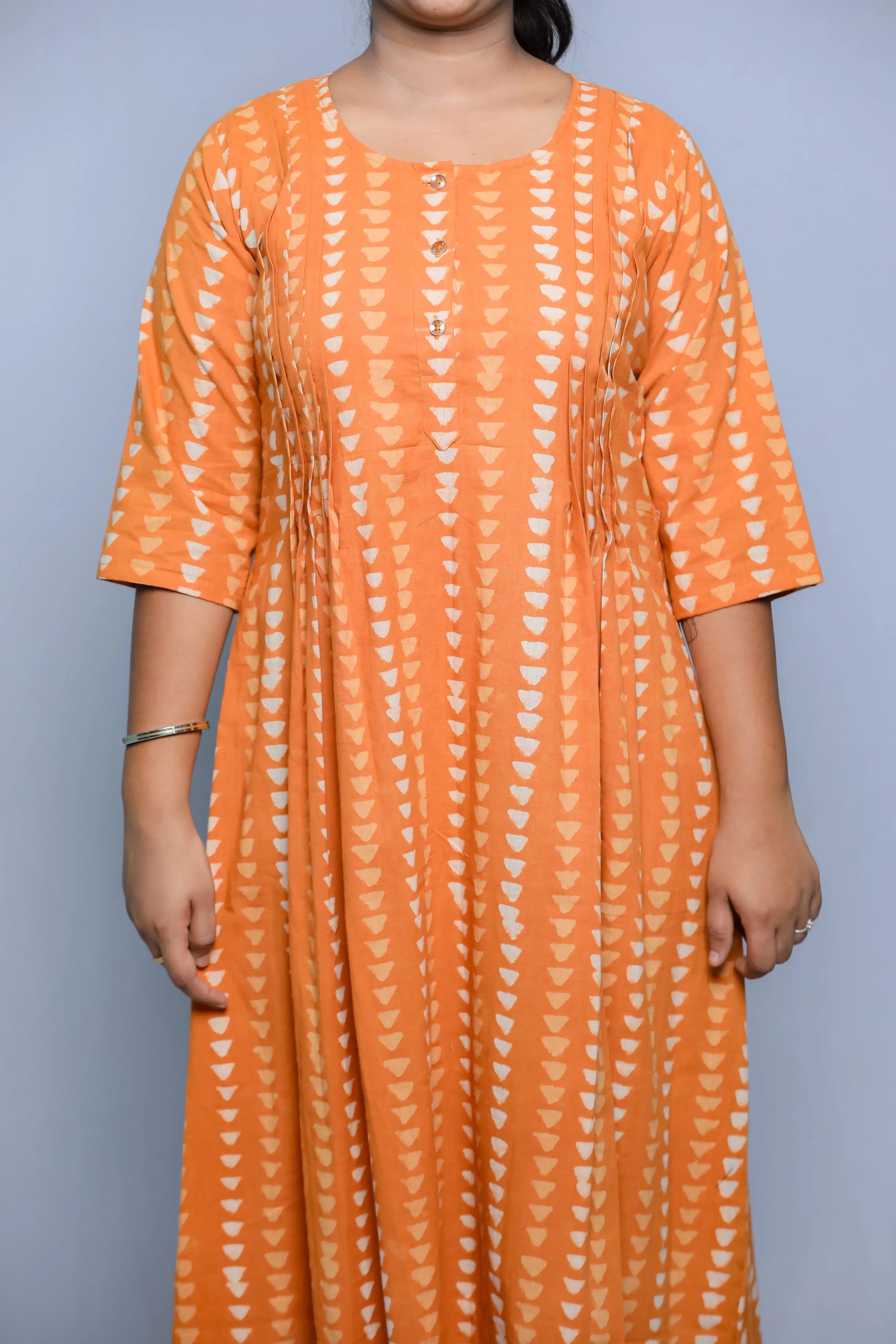 Midi Gown (Orange) N Square Fashion and Clothing