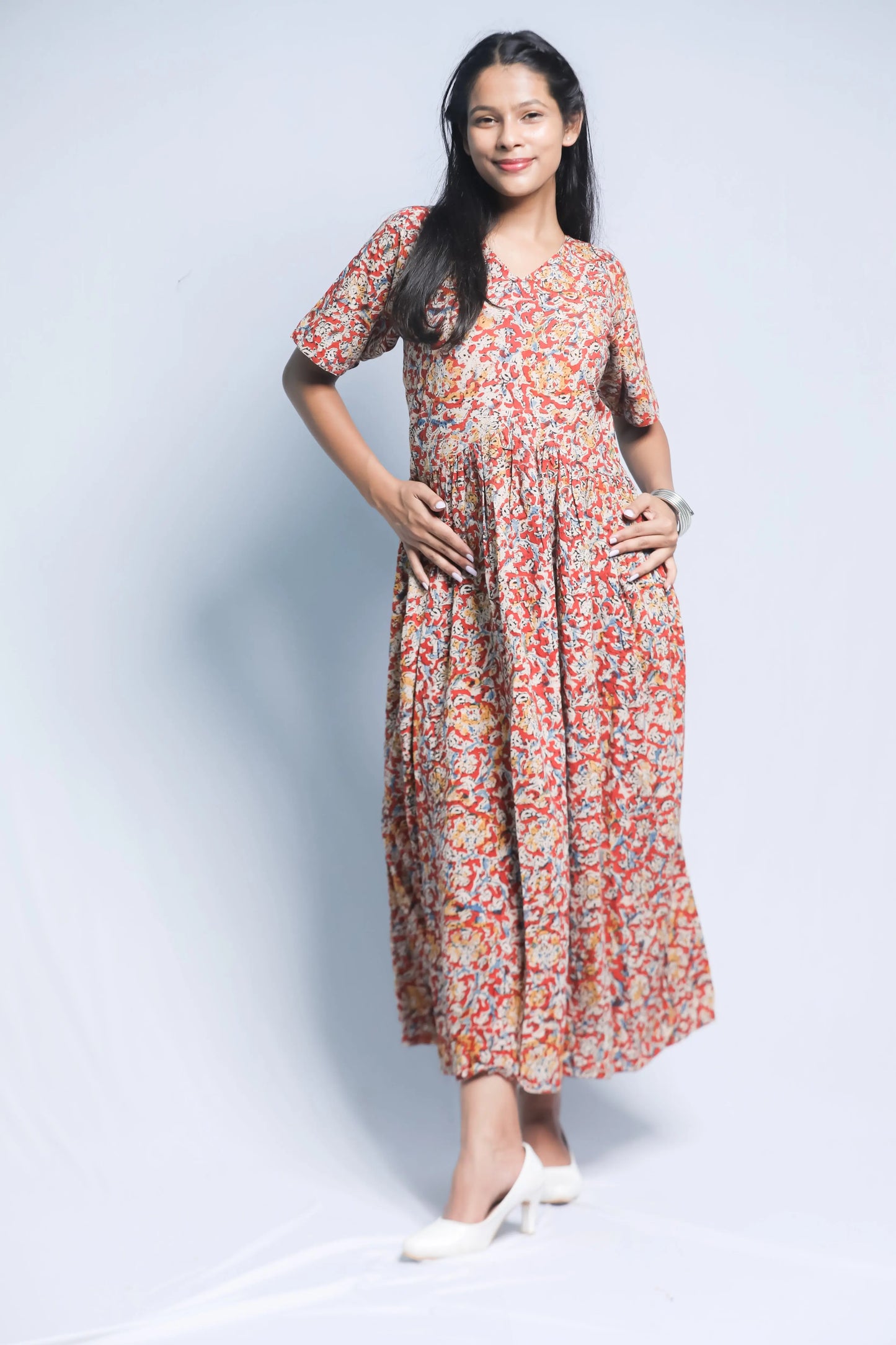 Midi Gown (Red) N Square Fashion and Clothing